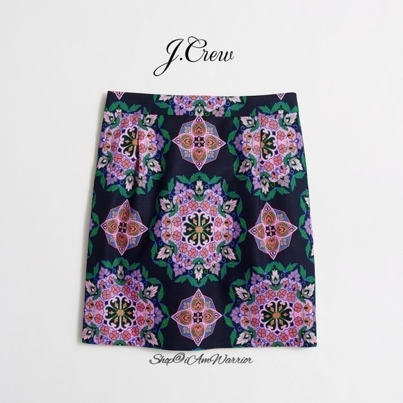 J.Crew {factory} NWT purple floral kaleidoscope mini skirt *shop@iamwarrior - Picture 2 of 12